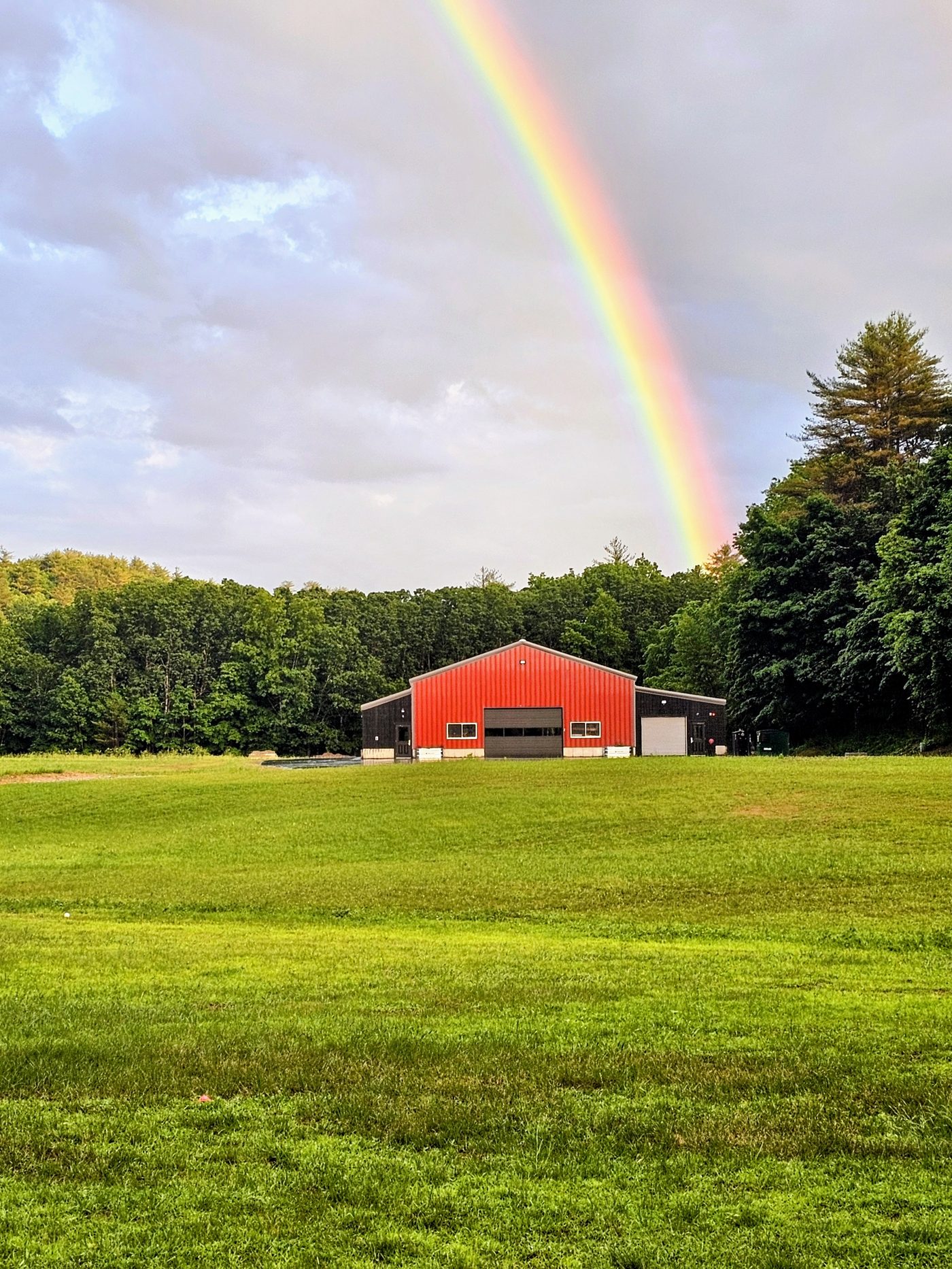 Rainbow over the Dillon shop in New Hampshire